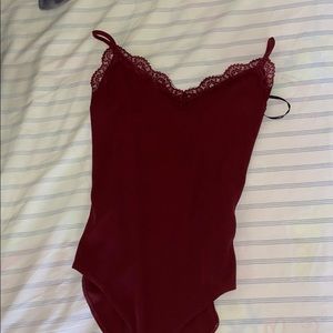 Red forever 21 bodysuit